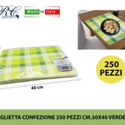 Tovaglietta Conf. 250 Pz. Cm.30X40 Blu/Verde