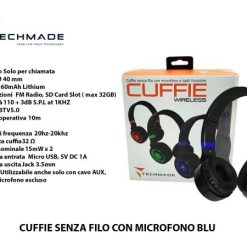 Cuffie Senza Filo Con Microfono Blu