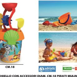 Secchiello Con Accessori Diam. Cm.18 Pirati Mulino