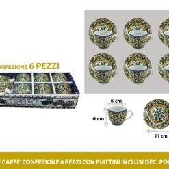 Tazzine Caffe' Conf. 6 Pz. C/Piatt. Portofino