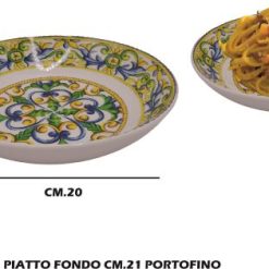 Piatto Fondo Cm.21 Porcellana Portofino