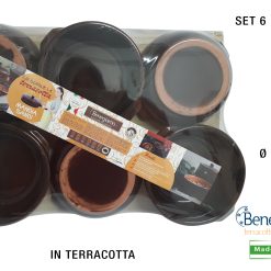 Teglie TerrinaTegamini Tegamino in Terracotta 1 pz CM Ø 15.5 X 5.5H gnocchi alla sorrentina, parmigiana, messicana (MARRONE)