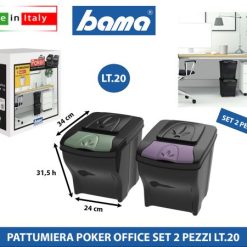 Pattumiera Poker Office Set 2 Pz. Lt.20 (Copia)