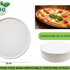 Piatti Piani Rotondi Pizza Cm.32 Conf. 50 Pz. Bio