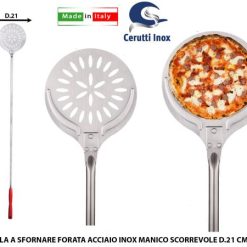 Pala A Sfornare Forata Acc. Inox Manico Scorrev. D.21 Cm.180