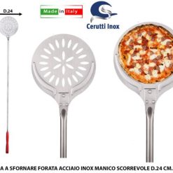 Pala A Sfornare Forata Acc. Inox Manico Scorrev. D.24 Cm.200
