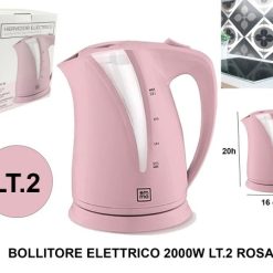 Bollitore Elettrico 2000W Lt.2 Rosa