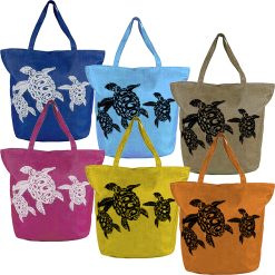 Borsa Mare Juta Tartarughe 2 Ass. 6 Colori