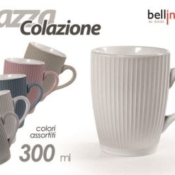 Tazza Mug Ceramica Ml.300 Colori Assortiti