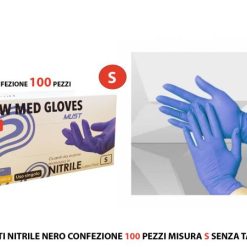Guanti Nitrile Blu Conf. 100 Pz. Mis.S Senza Talco