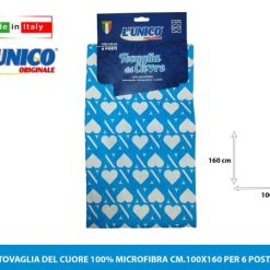 Tovaglia Microfibra Cm.100X160 6 Posti Dec.Del Cuore