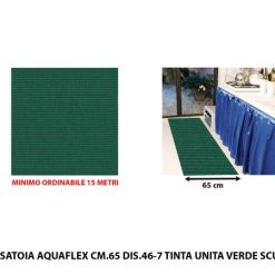Passatoia Aquaflex H.65 Dis.406-7 T.Unita Verde Scuro