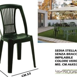 Sedia Stella Senza Braccioli Verde