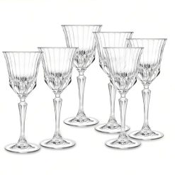 Calice Vino in Cristallo da 22cl Adagio Set 6pz - Splendente Elegante per Vino, Champagne, Ristorante