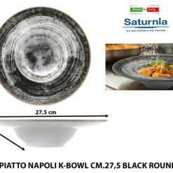Piatto Napoli K-Bowl Cm.27,5 Black Round