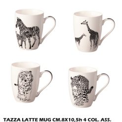 Tazza Latte Mug Cm.8X10,5H 4 Col. Ass.