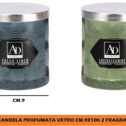 Candela Profumata Vetro Cm.9X10H 4 Fragranze