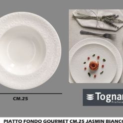 Piatto Fondo Gourmet Cm.25 Jasmin Bianco