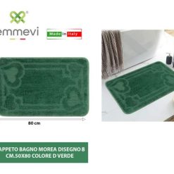 Tappeto Bagno Moorea Dis. 8 Cm.50X80 Col.D Verde