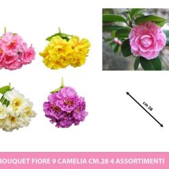 Bouquet Fiore 9 Camelia Cm.28 4 Ass.