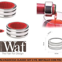 Salvagoccia Classic Set 2 Pz. Metallo Con Feltro