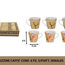 Tazzine Caffe' Conf. 6 Pz. S/Piatt. Senales