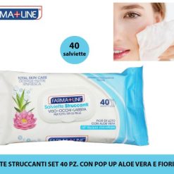 Salviette Struccanti Set 40 Pz. Con Pop Up Aloe Vera E Fior