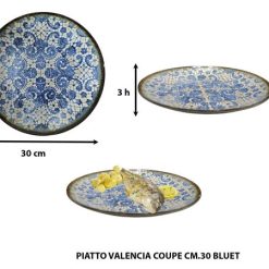 Piatto Valencia Coupe Cm.30 Bluet