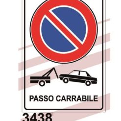 Cartello Passo Carrabile Cm.20X30