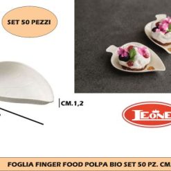 Foglia Finger Food Polpa Bio Set 50 Pz. Cm.9X6X1,2H