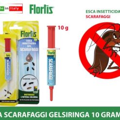 Flortis Esca Insetticida per Scarafaggi Blatte Gel Siringa con Beccuccio 10g
