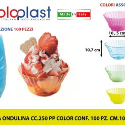Coppa Ondulina Cc.250 Pp Color Conf. 100 Pz. Cm.10,7X5,5H