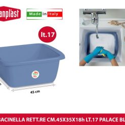 Bacinella Rett.Re Cm.45X35X18H Lt.17 Palace Blu - immagine 1