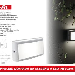 Applique Lampada Da Esterno A Led Integrato