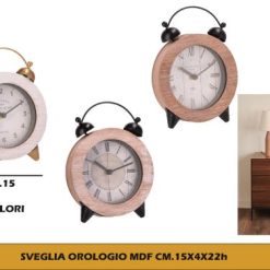 Sveglia Orologio Mdf Cm.15X4X22H