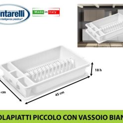 Scolapiatti Piccolo C/Vassoio Bianco