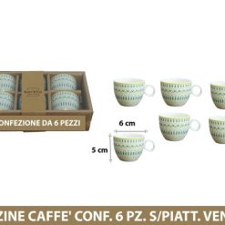 Tazzine Caffe' Conf. 6 Pz. S/Piatt. Venere