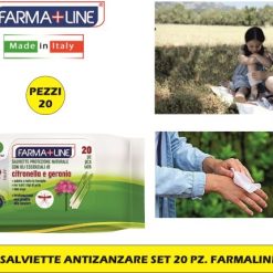Salviette Antizanzare Set 20 Pz. Farmaline