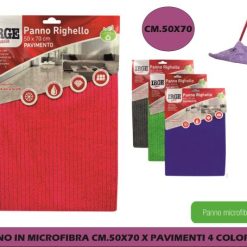 Sicignano | Panno Righello Microfibra, Zero Aloni, Multiuso Per Superfici Delicate e Pavimenti, Ultra Assorbente, Lavabile e Riutilizzabile, Colori Assortiti (3, 50x70 cm)