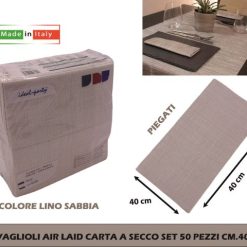 Tovaglioli Airlaid Cf.50Pz. Cm.40X40 Lino Sabbia