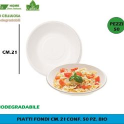 Piatti Fondi Cm.21 Conf. 50 Pz. Bio