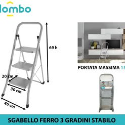 Sgabello Ferro 3 Gradini Stabilo