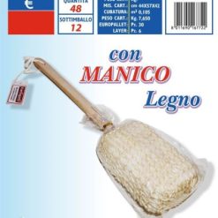 Spugna Naturale Con Manico Legno