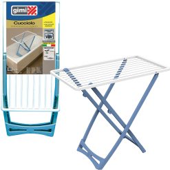 Stendibiancheria Stendi Cucciolo Resina Bianco Resistente 92×50×81cm per Vestiti