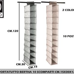 Portatutto Bertha 10 Scomparti Cm.15X30X120H