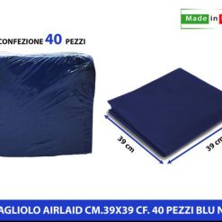 Tovagliolo Airlaid Cm.39X39 Set 40 Pz. Blu Navy