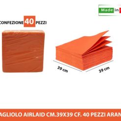 Tovagliolo Airlaid Cm.39X39 Set 40 Pz. Arancio