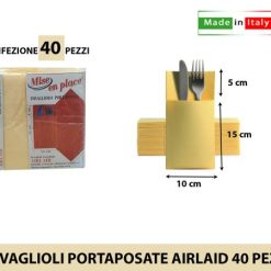 Tovagliolo Portaposate Airlaid Cm.40X40 Set 40 Pz