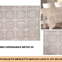 Tovagliato Merletto Macao Lace H.137 Dis.009C