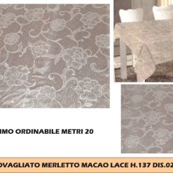 Tovagliato Merletto Macao Lace H.137 Dis.025C